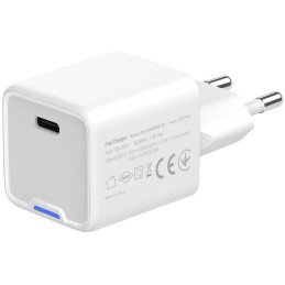COLORWAY 1x USB-C/ síťová nabíječka/ GaN/ PD/ PPS/ 20W/ Bílá