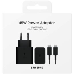 Samsung Nabíječka 45W, s USB-C kabelem 1,8m 1xUSB-C EP-T4511XBEGEU černá