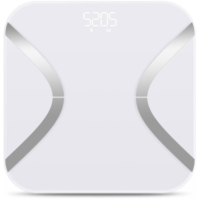 UMAX chytrá váha Smart Scale US20E/ 0,2 – 180 kg/ Bluetooth 4.0/ 11 tělesných parametrů/ čeština/ bílá