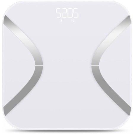 UMAX chytrá váha Smart Scale US20E/ 0,2 – 180 kg/ Bluetooth 4.0/ 11 tělesných parametrů/ čeština/ bílá