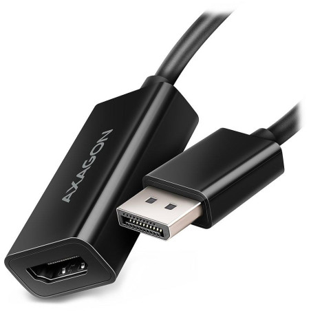 AXAGON adaptér DP na HDMI / RVD-HI20N / 4K/60Hz / HDCP 2.2 / 0,15m / černý