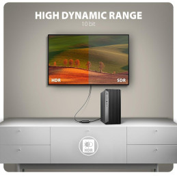 AXAGON adaptér DP na HDMI / RVD-HI20N / 4K/60Hz / HDCP 2.2 / 0,15m / černý