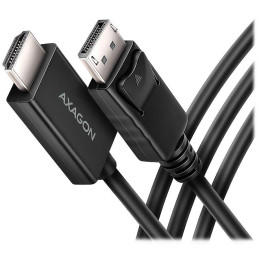 AXAGON adaptér DP na HDMI / RVD-HI20C2 / 4K/60Hz / HDCP 2.3 / 1,8m / černý