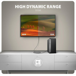 AXAGON adaptér DP na HDMI / RVD-HI20C2 / 4K/60Hz / HDCP 2.3 / 1,8m / černý