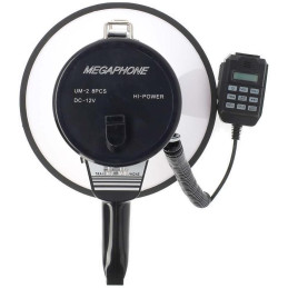 POŠKOZENÝ OBAL - NEDIS megafon/ BT/ rozsah 1500m/ hlasitost 120dB/ odnímatelný mikrofon/ vestavěná siréna/ ramenní popruh/ čer..