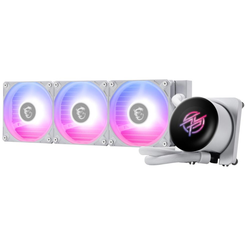 MSI vodní chladič CPU MPG CORELIQUID P13 360 WHITE/ 3x 120mm ARGB fan/ 2,1" display / bílý