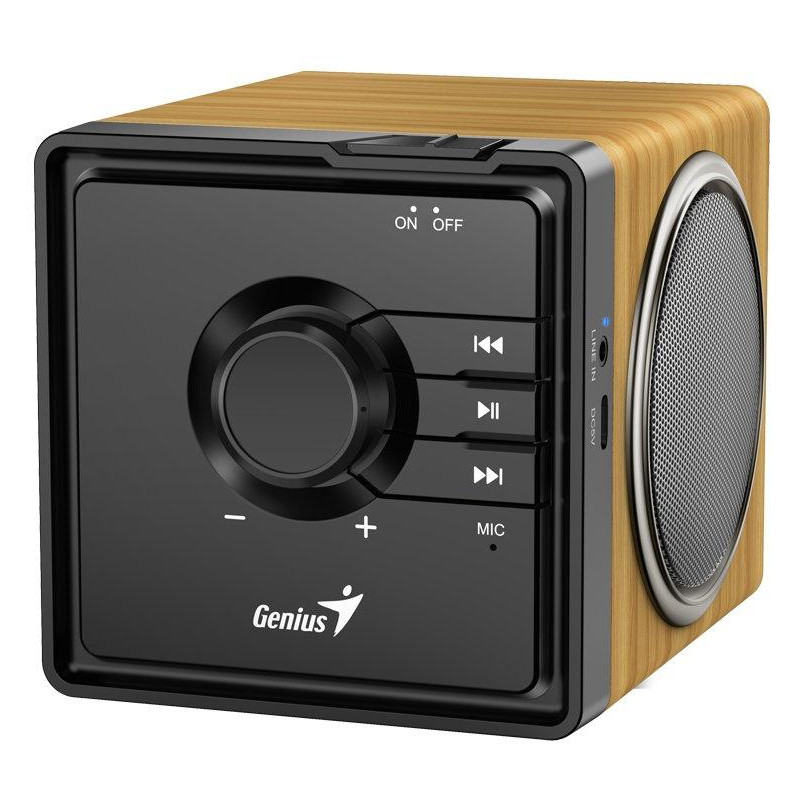 GENIUS repro SP-916BT/ Bluetooth 5.3/ 6W/ mikrofon/ barva světlé dřevo