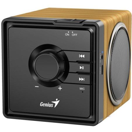 GENIUS repro SP-916BT/ Bluetooth 5.3/ 6W/ mikrofon/ barva světlé dřevo