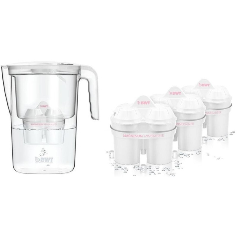 BWT filtrační konvice VIDA bílá, manuální ukazatel + 3 filtry