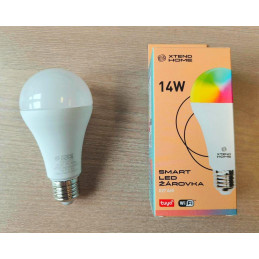 Xtend Home smart LED žárovka, E27, RGB+W, 14W, 1400lm, barevná, stmívatelná, WiFi, Tuya
