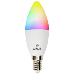 Xtend Home smart LED žárovka, E14, RGB+W, 4.8W, 450lm, barevná, stmívatelná, WiFi, Tuya