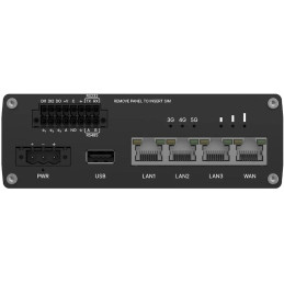 Teltonika RUTM55 průmyslový router, dual SIM + eSIM, 5G, 4x LAN,  serial RS232/485, WiFi 5