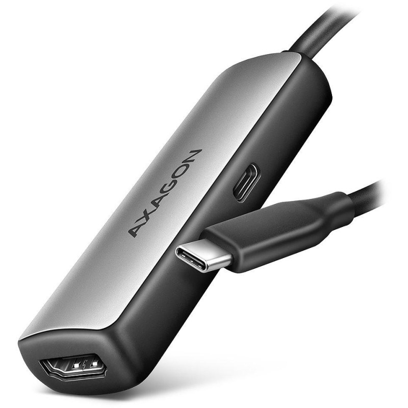 AXAGON adaptér USB-C na HDMI / RVC-HI8KPD / 8K/60Hz, 4K/144Hz / HDCP 2.3 / PD 100W / 0,16m / černý