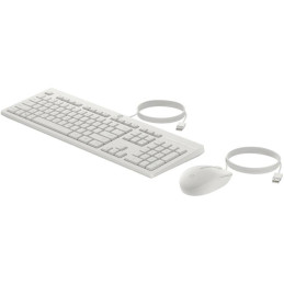 HP 225 Wired Mouse and Keyboard Combo G2 Cashmere White CZEC