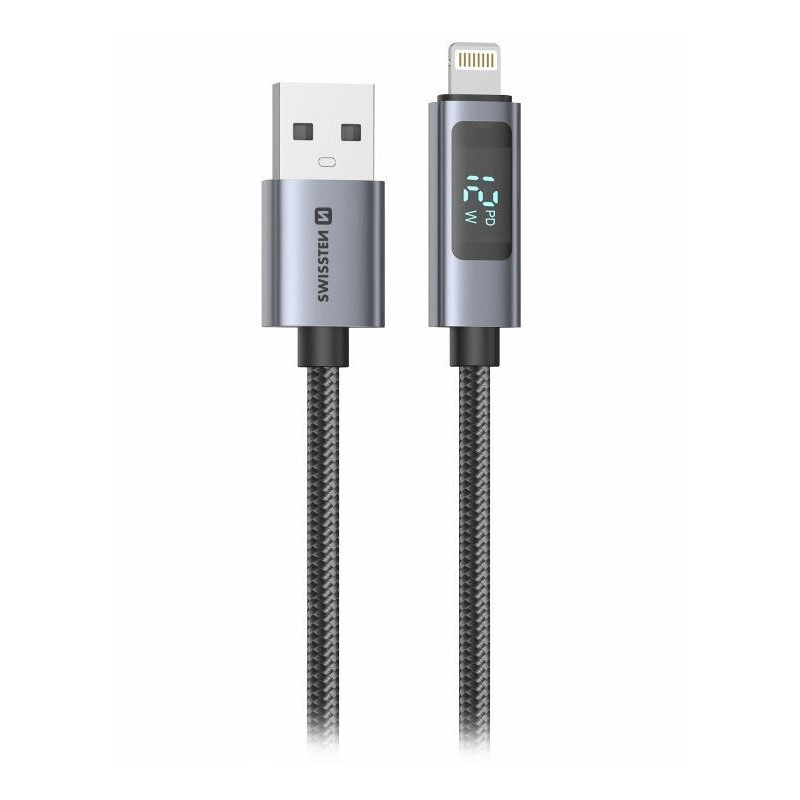 Swissten LCD kabel USB-A / lightning 1,5m