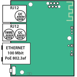TINYCONTROL LK4mini I2C + I2C/1-Wire + držák na DIN lištu