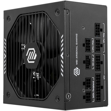 MSI zdroj MAG A650GLS PCIE5/ 650W/ ATX3.1/ akt. PFC/ 7 let celk. záruka/ 135mm fan/ modulární kabeláž/ 80PLUS Gold