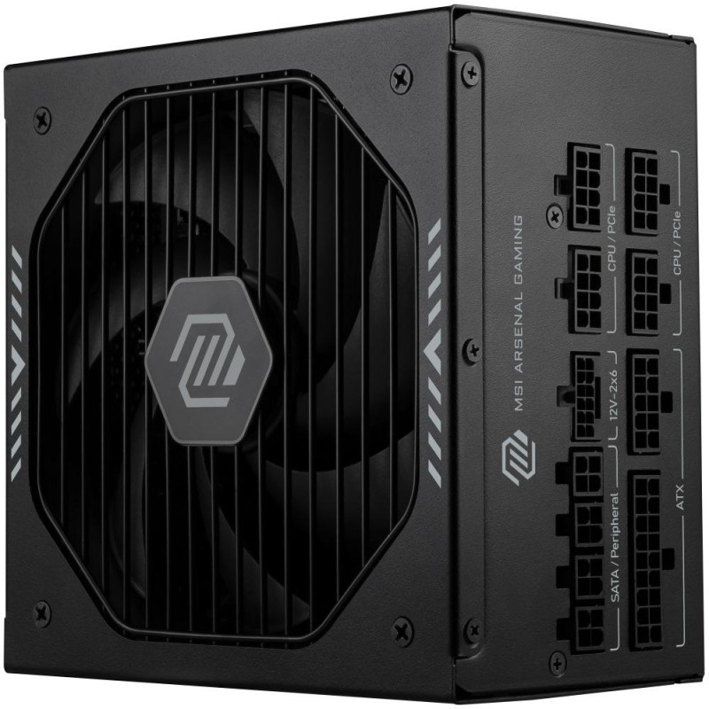 MSI zdroj MAG A850GLS PCIE5/ 850W/ ATX3.1/ akt. PFC/ 7 let celk. záruka/ 135mm fan/ modulární kabeláž/ 80PLUS Gold