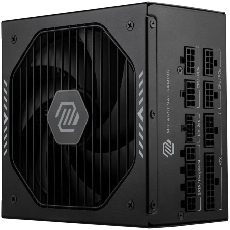 MSI zdroj MAG A850GLS PCIE5/ 850W/ ATX3.1/ akt. PFC/ 7 let celk. záruka/ 135mm fan/ modulární kabeláž/ 80PLUS Gold