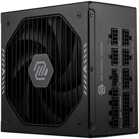 MSI zdroj MAG A1000GLS PCIE5/ 1000W/ ATX3.1/ akt. PFC/ 7 let celk. záruka/ 135mm fan/ modulární kabeláž/ 80PLUS Gold