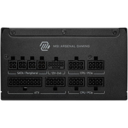 MSI zdroj MAG A1000GLS PCIE5/ 1000W/ ATX3.1/ akt. PFC/ 7 let celk. záruka/ 135mm fan/ modulární kabeláž/ 80PLUS Gold