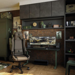 AROZZI herní stůl ARENA Gaming Desk Forest Green