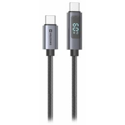 Swissten LCD kabel USB-C / USB-C 1m
