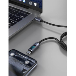 Swissten LCD kabel USB-C / USB-C 1m