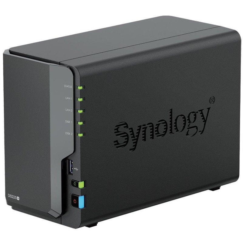 Synology DS225+   2x SATA, 2GB RAM, 2x USB 3.2, LAN 1x 2.5GB + 1x 1Gb