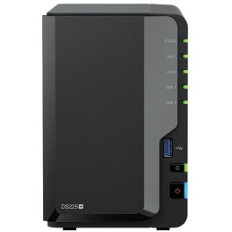 Synology DS225+   2x SATA, 2GB RAM, 2x USB 3.2, LAN 1x 2.5GB + 1x 1Gb