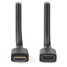 NEDIS Ultra High Speed HDMI 2.1 extension cable with Ethernet/ 8K@60Hz/ gold-plated HDMI-HDMI connectors/ black/ BOX/ 2m