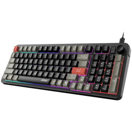 MSI herní klávesnice FORGE GK110/ drátová/ RGB podsvícení/ USB/ CZ+SK layout