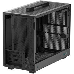 DEEPCOOL skříň CH160 Plus / micro-ATX / USB 3.0 / USB-C / prosklená bočnice / držadlo / černá