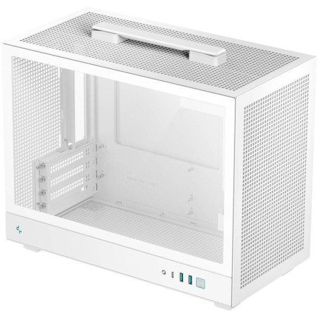 DEEPCOOL skříň CH160 Plus / micro-ATX / USB 3.0 / USB-C / prosklená bočnice / držadlo / bílá