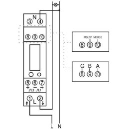 Eastron SDM120 Modbus elektroměr pro LAN ovladač
