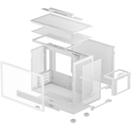 DEEPCOOL skříň CH160 Plus / micro-ATX / USB 3.0 / USB-C / prosklená bočnice / držadlo / bílá