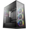 DEEPCOOL case CG580 4F V2 / ATX / 4x120mm ARGB fans / 2xUSB 3.0 / panoramic / tempered glass / black