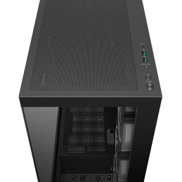 DEEPCOOL skříň CG580 4F V2 / ATX / 4x120mm ARGB fans / 2xUSB 3.0 / panoramatická / tvrzené sklo / černá