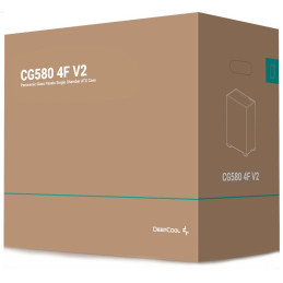 DEEPCOOL skříň CG580 4F V2 / ATX / 4x120mm ARGB fans / 2xUSB 3.0 / panoramatická / tvrzené sklo / černá