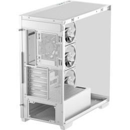 DEEPCOOL skříň CG580 4F V2 / ATX / 4x120mm ARGB fans / 2xUSB 3.0 / panoramatická / tvrzené sklo / bílá