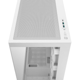 DEEPCOOL skříň CG580 4F V2 / ATX / 4x120mm ARGB fans / 2xUSB 3.0 / panoramatická / tvrzené sklo / bílá