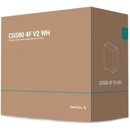 DEEPCOOL skříň CG580 4F V2 / ATX / 4x120mm ARGB fans / 2xUSB 3.0 / panoramatická / tvrzené sklo / bílá
