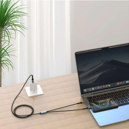 Swissten nabíjecí kabel 2v1 100w USB-C / 2x USB-C 1,5 m černý