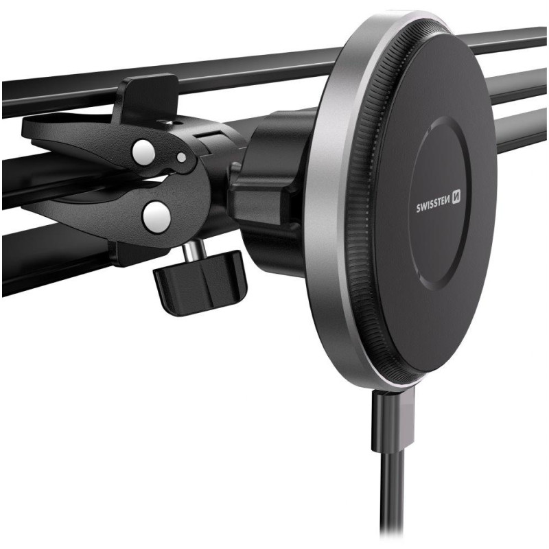 Swissten magnetický držák do ventilace auta airhold s bezdrátovým nabíjením 15w / 7,5w (kompatibilní s magsafe)