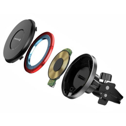 Swissten magnetický držák do ventilace auta airhold s bezdrátovým nabíjením 15w / 7,5w (kompatibilní s magsafe)
