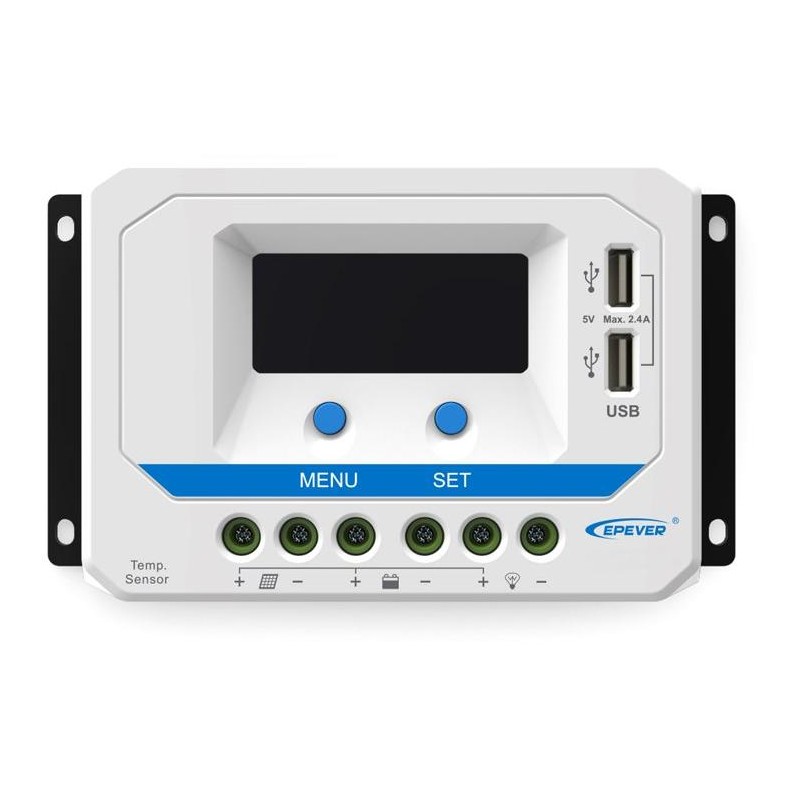 EPEVER VS3024AU solární PWM regulátor 12/24 V, 30 A, USB, vstup 50V