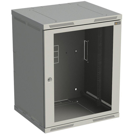 Solarix rozvaděč nástěnný SENSA 15U 500mm, dveře sklo, šedá RAL 7035, SENSA-15U-65-11-G