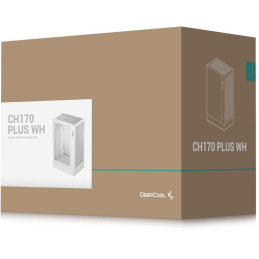 DEEPCOOL skříň CH170 Plus / vertikální microATX / 2xUSB 3.0 / USB-C / bílá