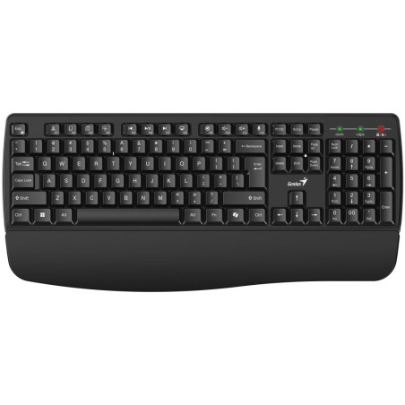 GENIUS KB-7123/ bezdrátová 2,4GHz/ ergo předložka/ Copilot/ mini receiver/ USB/ černá/ CZ+SK layout