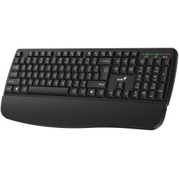 GENIUS KB-7123/ bezdrátová 2,4GHz/ ergo předložka/ Copilot/ mini receiver/ USB/ černá/ CZ+SK layout